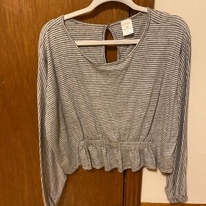 Long Sleeve Peplum Top